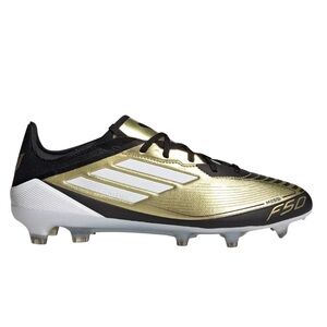 ADIDAS F50 MESSI GOLD METALLIC & BLACK CLEATED ATHLETIC SOCCER SHOE M:5 W:6.5